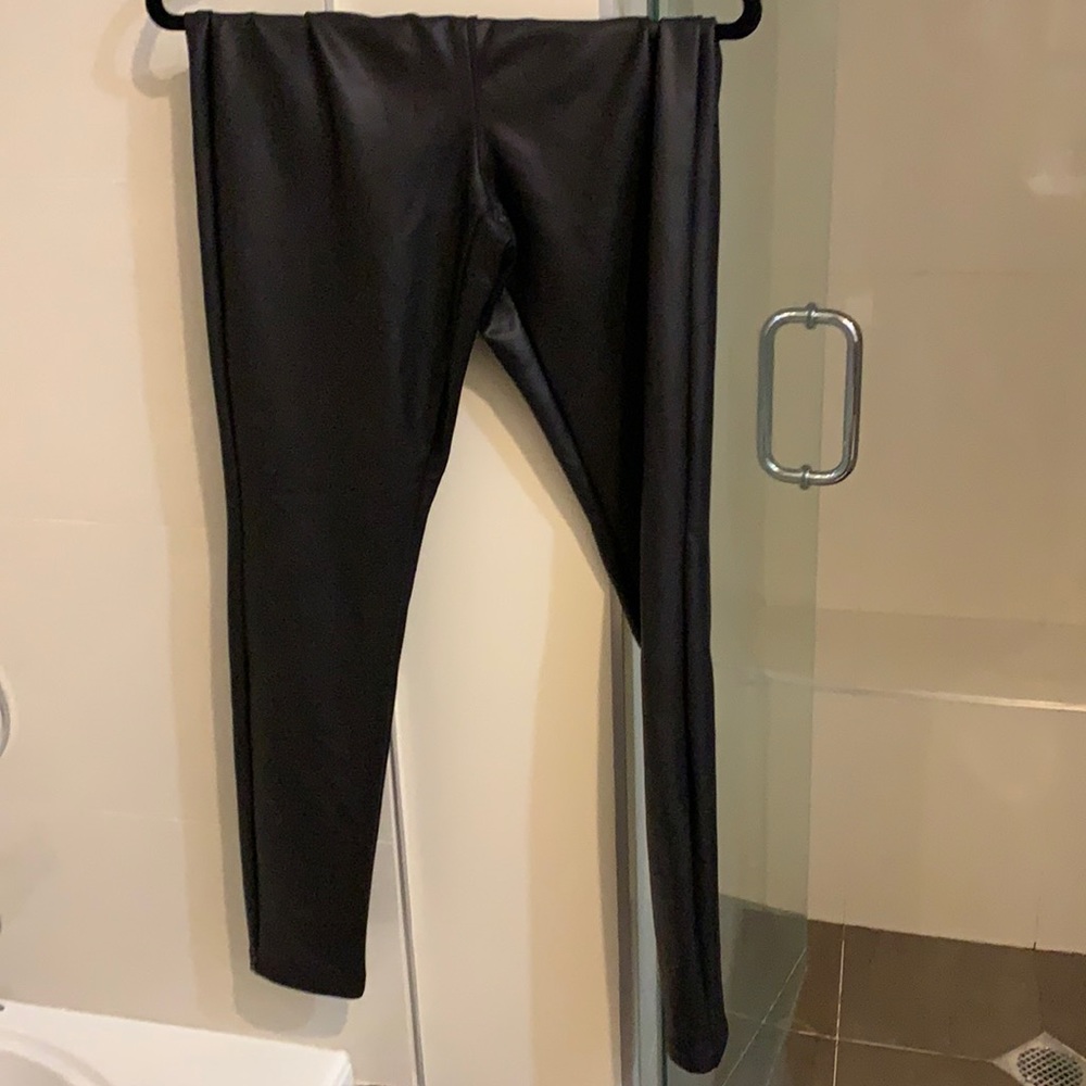 Pleather black pants from express